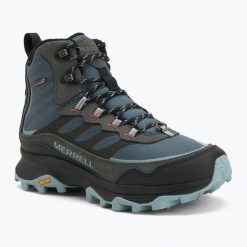 Buty turystyczne męskie Merrell Moab Speed 2 Thermo Mid Wp. Szare buty trekkingowe męskie MERRELL, bez zapięcia, trekkingowe. Za 449.99 zł.