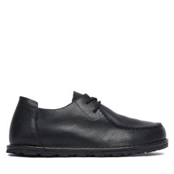 Półbuty Birkenstock. Czarne półbuty damskie Birkenstock, bez wzorów, bez obcasa, na płaskiej podeszwie. Za 719.99 zł.