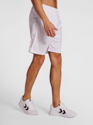Spodenki piłkarskie męskie Hummel Core XK Poly Shorts. Białe szorty męskie HUMMEL, z poliesteru, bez kołnierzyka. Za 41.00 zł.