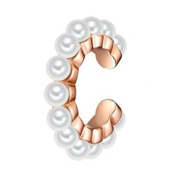 Glanzstücke München Srebrne klamry na ucho srebro wysokiej próby Perła naturalna różowe złoto Kolczyki 1 ct Damski. Czerwone kolczyki damskie Glanzstücke München, z perłą, pozłacane. Za 119.99 zł.