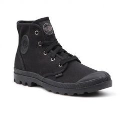 Buty do chodzenia damskie Palladium Pampa HI. Czarne buty sportowe na co dzień damskie Palladium, bez wzorów, z gumy, trekkingowe. Za 459.00 zł.