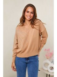 Soft Cashmere Sweter w kolorze karmelowym rozmiar: 34/36. Brązowe swetry klasyczne damskie Soft Cashmere, bez kołnierzyka. Za 114.17 zł.
