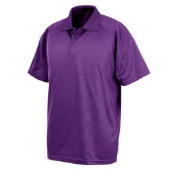 Męska Koszulka Polo Impact Performance Aircool. Fioletowe koszulki polo męskie SPIRO, m, bez wzorów, bez ramiączek. Za 48.99 zł.