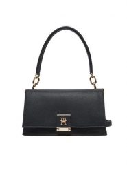 Tommy Hilfiger Torebka Th Her Med Crossover AW0AW17216 Czarny. Czarne torebki klasyczne damskie Tommy Hilfiger, bez wzorów, ze skóry, bez dodatków. Za 584.99 zł.