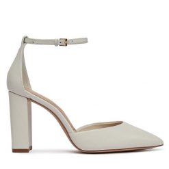 Półbuty Aldo. Białe półbuty damskie Aldo, bez wzorów, bez obcasa, na obcasie. Za 469.99 zł.