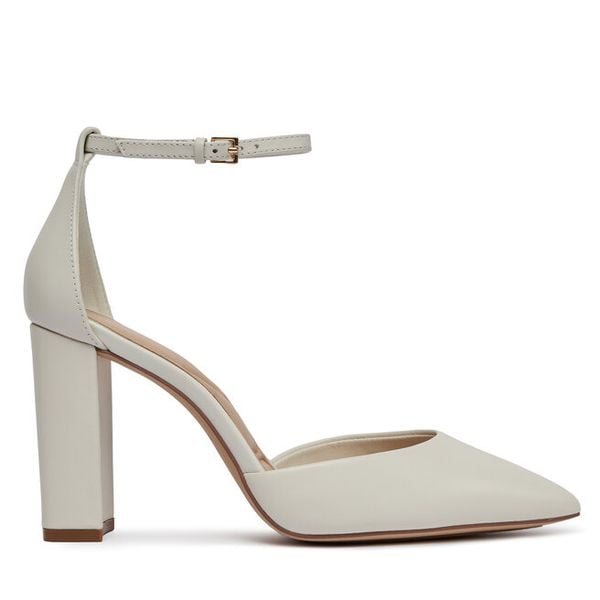 Półbuty Aldo. Białe półbuty damskie Aldo, bez wzorów, bez obcasa, na obcasie. Za 469.99 zł.