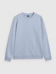 4F Bluza dresowa nierozpinana bez kaptura męska - niebieska L. Niebieskie bluzy bez kaptura męskie 4f, bez wzorów, z bawełny, klasyczne, bez kołnierzyka, bez ramiączek. W wyprzedaży za 99.99 zł.