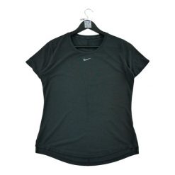 Second life - Nike koszulka damska Dri-Fit - Jak nowy. Czarne bluzki sportowe damskie Nike, l, bez wzorów, z tkaniny, bez ramiączek. Za 63.86 zł.