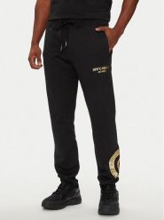 Just Cavalli Spodnie dresowe 77OAAT01 Czarny Regular Fit. Czarne spodnie dresowe męskie Just Cavalli, bez wzorów, z bawełny. Za 539.99 zł.
