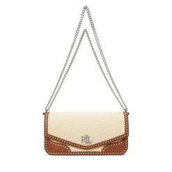 Torebka LAUREN RALPH LAUREN. Brązowe torebki klasyczne damskie Lauren Ralph Lauren, bez wzorów, wizytowe, bez kołnierzyka, bez ramiączek. Za 879.99 zł.