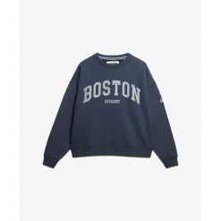 Damska bluza oversize Superdry Athletic Essentials. Niebieskie bluzy bez kaptura damskie Superdry., m. Za 275.50 zł.