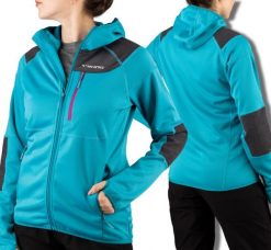 Bluza turystyczna damska Viking Yosemite Lady trekkingowa rozpinana z kapturem. Niebieskie bluzy z kapturem damskie VIKING, l, z materiału. Za 249.00 zł.
