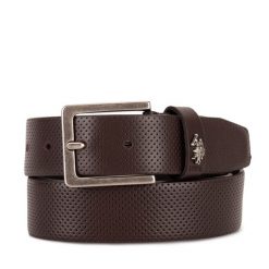 Pasek U.S. Polo Assn. Brązowe paski męskie U.S. Polo Assn., bez wzorów. Za 199.99 zł.