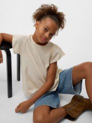Vero Moda Girl Koszulka "Pretty" w kolorze kremowym rozmiar: 128. Brązowe koszulki dziewczęce Vero Moda Girl, bez wzorów, z bawełny, bez ramiączek. Za 83.42 zł.