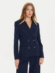 TWINSET Marynarka 242TP2150 Granatowy Regular Fit. Niebieskie marynarki i żakiety damskie Twinset, bez wzorów, z syntetyku. Za 699.99 zł.