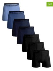 Muchachomalo Bokserki (7 par) w kolorze czarnym i niebieskim rozmiar: S. Czarne bokserki męskie Muchachomalo, bez wzorów. Za 274.75 zł.