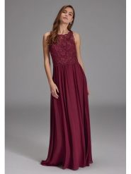 SWING Sukienka w kolorze bordowym rozmiar: 38. Czerwone sukienki damskie Swing, bez wzorów, bez kołnierzyka, bez ramiączek, maxi. Za 233.33 zł.