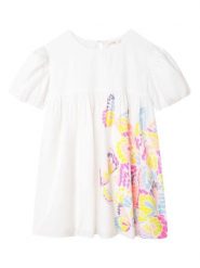 Billieblush Sukienka U12817 Biały Regular Fit. Białe sukienki dziewczęce Billieblush, bez wzorów, z syntetyku, bez ramiączek. Za 399.99 zł.