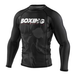 Koszulka sportowa męska Rashguard do MMA EXTREME HOBBY BOLD BOXING. Czarne bielizna termoaktywna męska EXTREME HOBBY, m, bez wzorów, z bawełny. Za 209.00 zł.