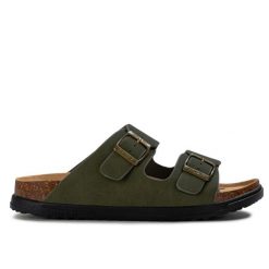 Klapki męskie Wrangler BELVILLE SLIDER MEN LOW. Brązowe klapki i japonki męskie Wrangler, z materiału. Za 139.00 zł.