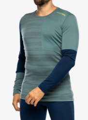 Bluza termiczna męska Ortovox 185 Rock N Wool Long Sleeve. Zielone bluzy bez kaptura męskie ORTOVOX, l, z materiału. Za 428.99 zł.