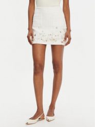 Elisabetta Franchi Spódnica mini GO-108-52E2-V400 Écru Regular Fit. Spódniczki damskie Elisabetta Franchi, bez wzorów, z syntetyku, mini. Za 1,119.00 zł.