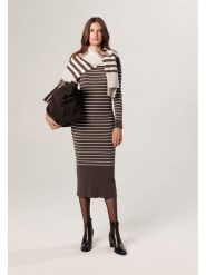 Rodier Sukienka w kolorze jasnobrązowym rozmiar: L. Brązowe sukienki damskie Rodier, l, bez wzorów, z wełny, klasyczne, bez kołnierzyka, bez ramiączek, maxi. Za 295.99 zł.