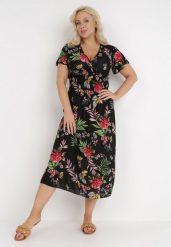 Czarna Sukienka Megephone. Czarne sukienki damskie Born2be, na co dzień, na lato, l, z aplikacjami, eleganckie, bez kołnierzyka, bez ramiączek, midi, kopertowe. W wyprzedaży za 43.99 zł.
