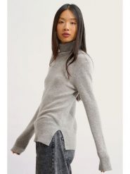 AUTHENTIC CASHMERE Kaszmirowy golf "Fornet" w kolorze szarym rozmiar: M. Szare golfy damskie AUTHENTIC CASHMERE, m, bez wzorów, z kaszmiru, bez ramiączek. Za 387.24 zł.