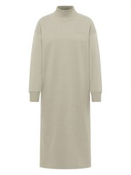 ELBSAND Sukienka dresowa "Roomi" w kolorze beżowym rozmiar: L. Brązowe sukienki damskie ELBSAND, l, bez wzorów, z bawełny, bez kołnierzyka, bez ramiączek, maxi. Za 179.22 zł.