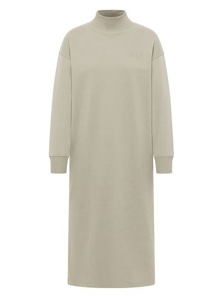 ELBSAND Sukienka dresowa "Roomi" w kolorze beżowym rozmiar: L. Brązowe sukienki damskie ELBSAND, l, bez wzorów, z bawełny, bez kołnierzyka, bez ramiączek, maxi. Za 179.22 zł.