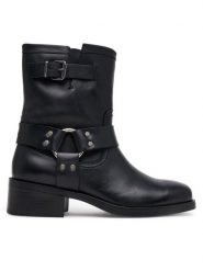Tommy Jeans Botki Tjw Biker EN0EN02811 Czarny. Czarne botki damskie Tommy Jeans, z jeansu, bez obcasa, na płaskiej podeszwie, bez zapięcia. Za 539.99 zł.