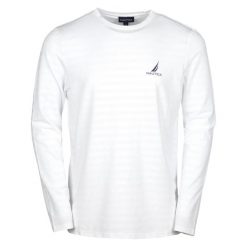 T-shirt męski Nautica Larry LS. Białe t-shirty męskie Nautica, m, bez wzorów, bez kołnierzyka. Za 209.00 zł.