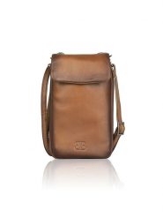 Bellicci Skórzana torebka "Kia" w kolorze jasnobrązowym na telefon - 11 x 19 x 2 cm rozmiar: onesize. Brązowe torebki klasyczne damskie Bellicci, bez wzorów, z materiału, bez dodatków. Za 130.99 zł.