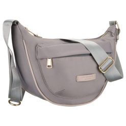Szara torebka damska z nylonu, zawieszona na regulowanym pasku i zamykana suwakiem - Peterson. Szare torebki klasyczne damskie Peterson, bez wzorów, z nylonu, bez dodatków. Za 97.99 zł.
