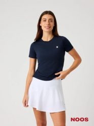 Bjorn_borg ACE SLIM T-SHIRT z recyklowanego poliestru. Niebieskie t-shirty damskie Björn Borg, s, bez wzorów, z materiału, bez kołnierzyka. Za 194.00 zł.
