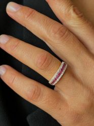 OR Carats Złoty pierścionek z diamentami i kamieniami szlachetnymi rozmiar: 50. Czerwone pierścionki damskie OR Carats, z diamentem, złote. Za 2,283.99 zł.