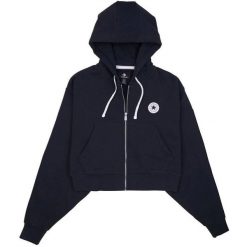 Bluza z kapturem Converse Retro Full-Zip Hoodie, Kobiety. Czarne bluzy z kapturem damskie Converse, xl, z bawełny. Za 390.00 zł.