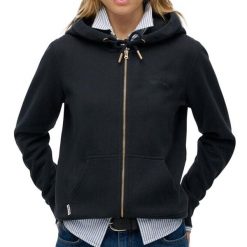 Damska bluza z kapturem zapinana na zamek Superdry Essential Logo Hb. Niebieskie bluzy z kapturem damskie Superdry., m, z bawełny. Za 332.05 zł.