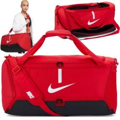Torba sportowa Nike Academy Team treningowa na ramię ze wzmacnianym dnem 60L. Niebieskie torby męskie na ramię Nike, bez wzorów, na ramię. Za 126.00 zł.