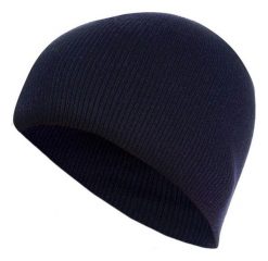 Klasyczna Jesienno-Zimowa Męska Czapka, Granatowa, Zwykła. Niebieskie czapki męskie Pako Jeans, na jesień, bez wzorów, z materiału, klasyczne. Za 25.00 zł.