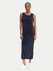 Calvin Klein Sukienka codzienna LV044A211G Granatowy Slim Fit. Niebieskie sukienki damskie CALVIN KLEIN, na co dzień, xs, bez wzorów, z syntetyku, bez kołnierzyka, bez ramiączek, proste. Za 289.99 zł.