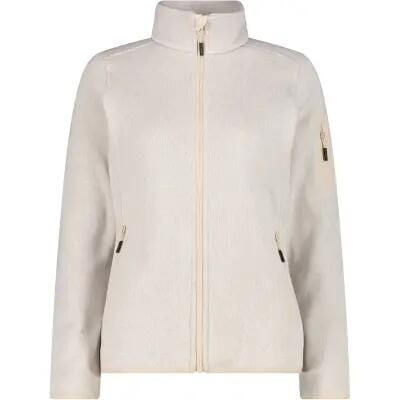 Kurtka polarowa CMP Knit-Tech damska, 100% poliester – 05XV Vaniglia-Bianco. Żółte kurtki damskie CMP, bez wzorów, z materiału, bez kaptura. Za 245.50 zł.