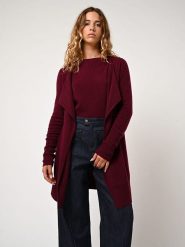 AUTHENTIC CASHMERE Kaszmirowy kardigan "Chésery" w kolorze bordowym rozmiar: L. Czerwone kardigany damskie AUTHENTIC CASHMERE, l, bez wzorów, z kaszmiru. Za 457.95 zł.