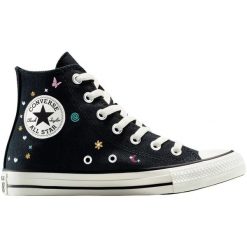 Buty sportowe Converse Chuck Taylor All Star. Czarne buty sportowe na co dzień damskie Converse, bez wzorów. Za 490.00 zł.