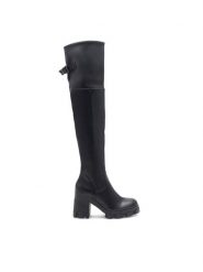 DeeZee Kozaki Rachel HL220437 Czarny. Czarne kozaki damskie DeeZee, z syntetyku, bez obcasa, na słupku. Za 175.99 zł.