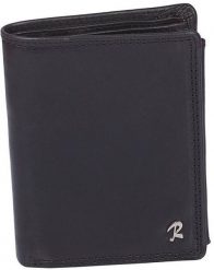 Klasyczny portfel męski czarny Rovicky 326-CVT BLACK. Czarne portfele męskie ROVICKY, bez wzorów, ze skóry. Za 65.99 zł.