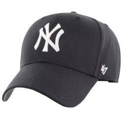 Męska czapka z daszkiem 47 Brand MLB New York Yankees Cap. Czarne czapki męskie 47 Brand, bez wzorów, z bawełny, sportowe. Za 144.00 zł.