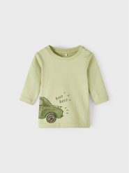 NAME IT Bluzka 13219474 Zielony Regular Fit. Zielone t-shirty chłopięce Name it, bez wzorów, z bawełny, bez ramiączek. Za 39.99 zł.