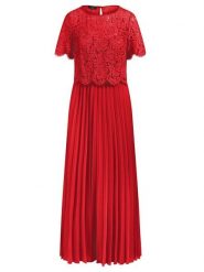 APART Sukienka w kolorze czerwonym rozmiar: 44. Czerwone sukienki damskie Apart, bez wzorów, z koronki, bez kołnierzyka, bez ramiączek, maxi. Za 422.05 zł.